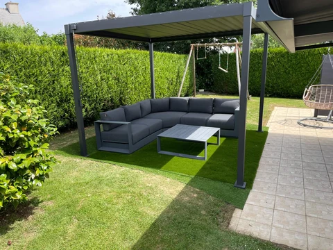 Résultat après réalisation des supports de pergola