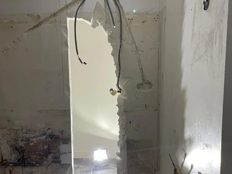 Création de l’ouverture donnant sur le couloir